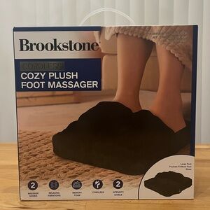 Brookstone Cordless Black Plush Foot Massager